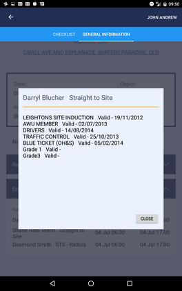 Tablet assessment employee licenses