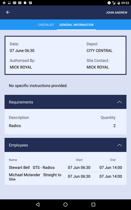 Tablet assessment requirements and employees