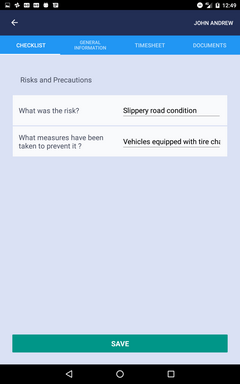 Tablet cloneable category questions filled