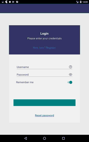 Tablet login