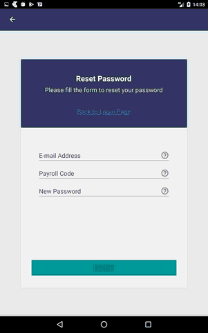 Tablet reset password